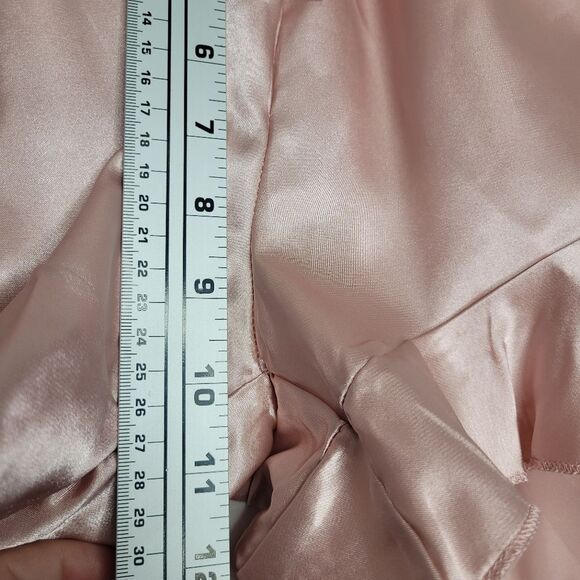 Light mauve Pink satin ruffle cute dainty feminine coquette dollette shorts L - Picture 6 of 6